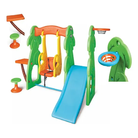 Mini Parque Vegui Hamaca + Tobogan + Aro / Open-toys 34 Ea