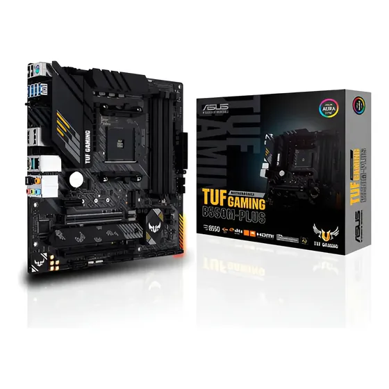 Placa Mãe Asus Tuf Gaming B550m Plus B550 Amd Am4 Matx Ddr4