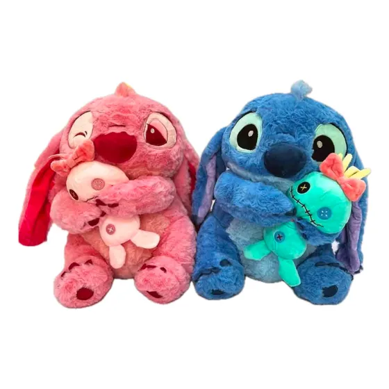 Peluche Stitch &lilo 50cm Importado Con Scrump Hermoso Suave