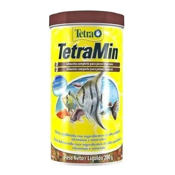 Ração Tetra Min Flakes 200g Ração Para Peixes Flocos
