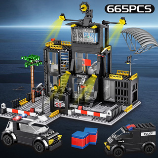 Modelo De Bloque De Construcción De La Base Policial Especia Modelo De Bloque De Construcción De La Base Policial Especia