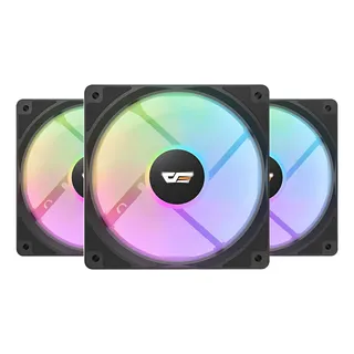 Kit Ventoinhas Aigo Darkflash Cl12, Rainbow, 3x120mm, Preto