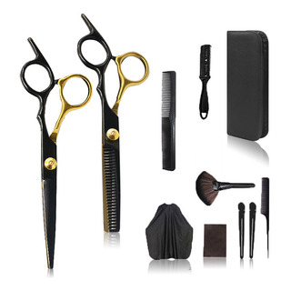 11 Pcs Kit De Tijeras Barbero Estilista Para Cortar Cabello 11 Pcs Kit De Tijeras Barbero Estilista Para Cortar Cabello