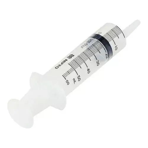 Jeringa de plástico alimentación descartable 50 mL Nipro Punta Catéter x 30u