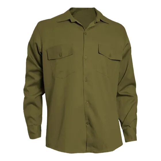 Camisa Trabajo Tela Grafa Verde Azul Naranja Talles 50 Al 54