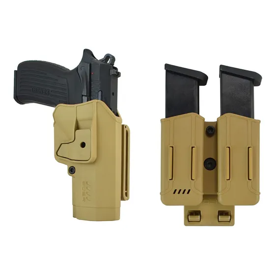 Pistolera Nivel 2 + Porta Cargador Doble Polimero Bersa Tpr