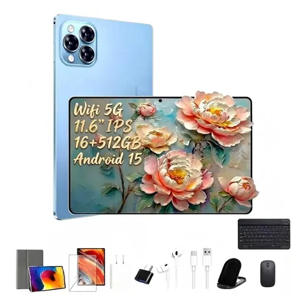 Tablet Android 15 10000mah 16gb 512gb 11.6 Azul Azul Celeste