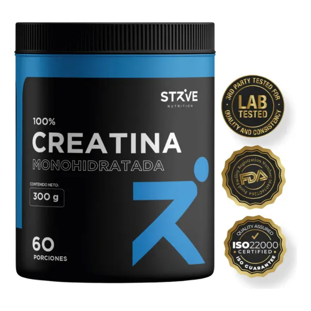 Creatina Monohidratada Micronizada - 300gr, Strive Sabor Sin Sabor