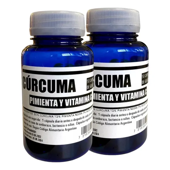 Curcuma + Pimienta Negra + Vitamina C Breaking Lab Pack X2