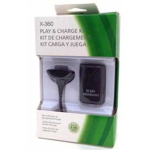 Carregador E Bateria Para Controle Xbox360 48000mah Voltagem De Entrada X Box 360