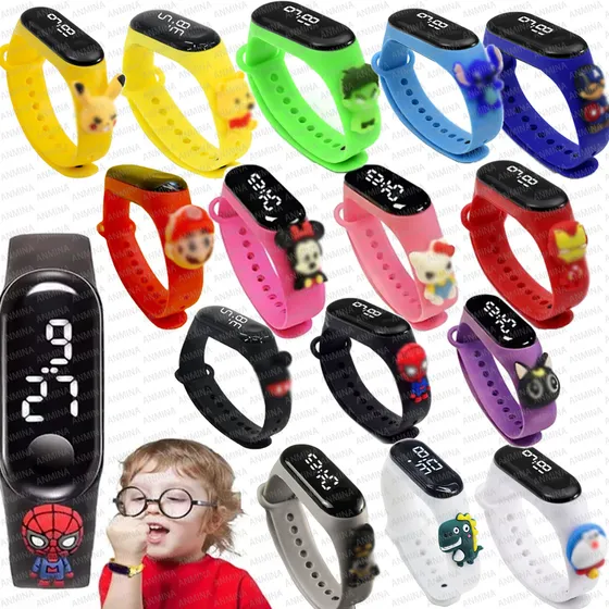 15pzs Reloj De Pulsera Para Niños Y Niñas Con Led Digital Delgado De Silicona Unisex, Paquete De 12, El Mejor Regalo De Regreso A La Fiesta De Cumpleaños Para Niños