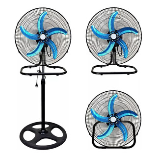 Ventilador Pedestal Piso Pared 3en1 Con 5 Aspas 18 Pulgadas Ventilador Pedestal Piso Pared 3en1 Con 5 Aspas 18 Pulgadas