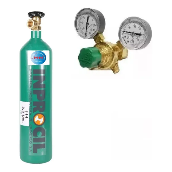 Tubo Nitrogeno 1/2 Metro Cubico + Regulador De Alta Para R410 Refrigeracion Oferta Envio Gratis