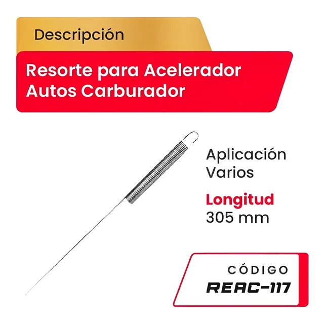 Resorte P/acelerador Autos Carburador App Varios Reac-117 
