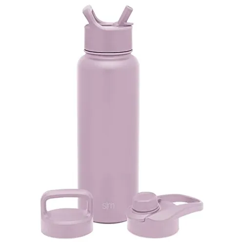 Botella De Agua Simple Moderna Con Paja, Mango Y Tapa Rlsr9