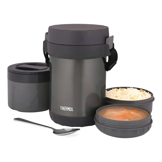 Thermos Termo Lonchera De Comida Portaviandas Almuerzo Cucha Color Negro | Cuotas sin interés