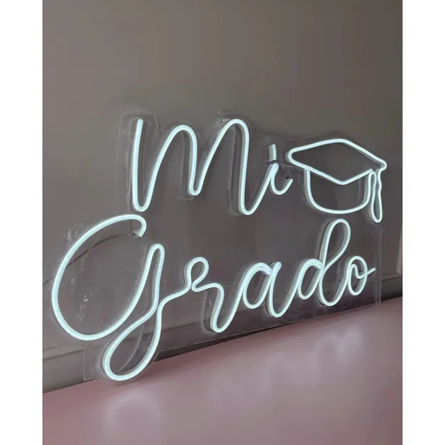 Letrero Mi Grado Led, Acrilico Aviso Grado