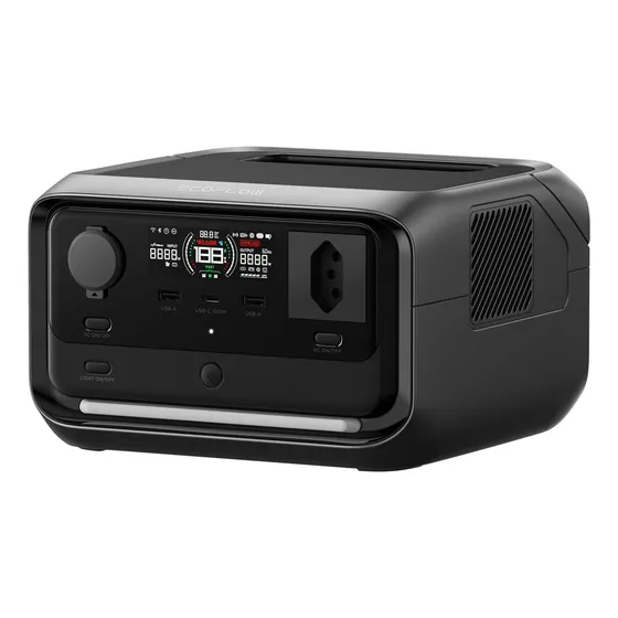 Ecoflow River 3 Plus 286wh 600w 127v - Estação De Energia Portátil Nobreak Gerador Solar Modo X-boost Até 1200w