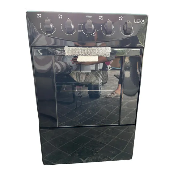 Cocina A Gas Lexa 4 Hornallas Horno Easy Clean 50 L Negro