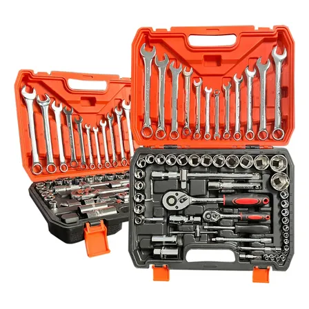 Jogo Soquete Chave Combinada Catraca 61 Pcs C/ Maleta Cor Sortido