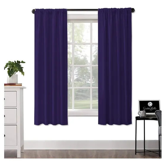 Juego De Cortinas En Tela 150x150 Sentite Bella