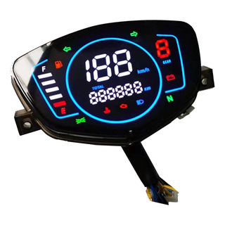 Velocímetro Digital Led Para Motocicleta, Odómetro Azul Velocímetro Digital Led Para Motocicleta, Odómetro Azul