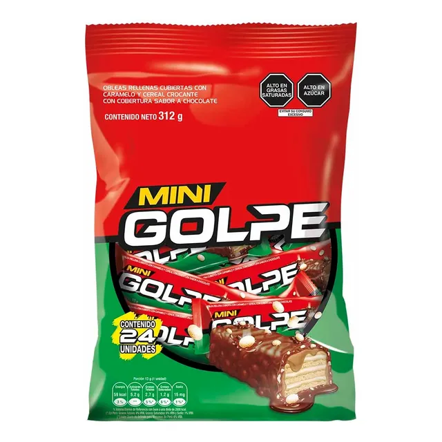Oblea Golpe Chocolate Con 24 Unid Bolsa