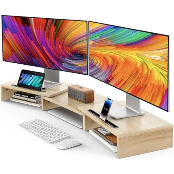 Ameriergo Soporte Para Monitor Dual: Longitud Y