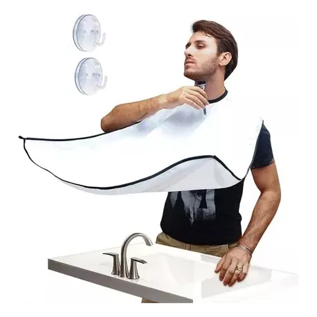 Capa Delantal Para Afeitar Barba Con Ventosa Para Espejo