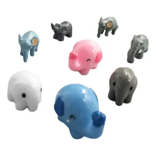8 Mini Elefante Figura Decorativa Rosa Azul Jardin Mini 8 Mini Elefante Figura Decorativa Rosa Azul Jardin Mini
