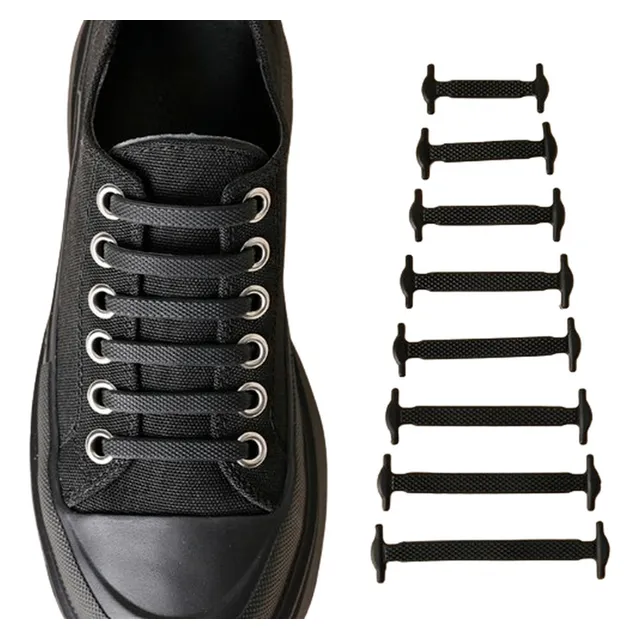 Cordones Silicon Blanco Negro Multicolor No Necesita Amarrar