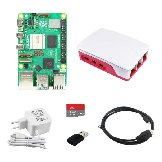 Raspberry Pi5 Pi 5 8gb Ram Kit Completo 64gb +nota Fiscal