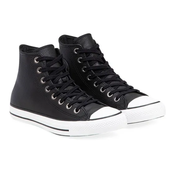 Zapatillas Converse Chuck Taylor Negra Cuero - Calzado