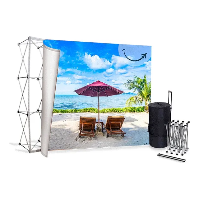 Backing Publicitario Plegable De Aluminio Con 2 Reflectores 