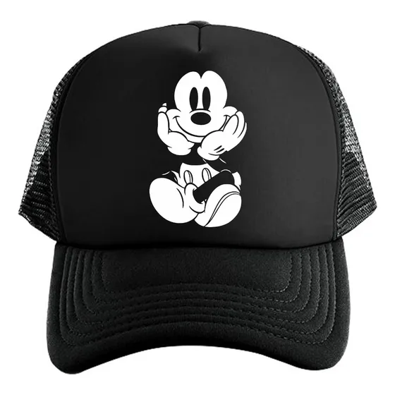 Gorra Black Unisex De Malla Mickey Mouse Tierno