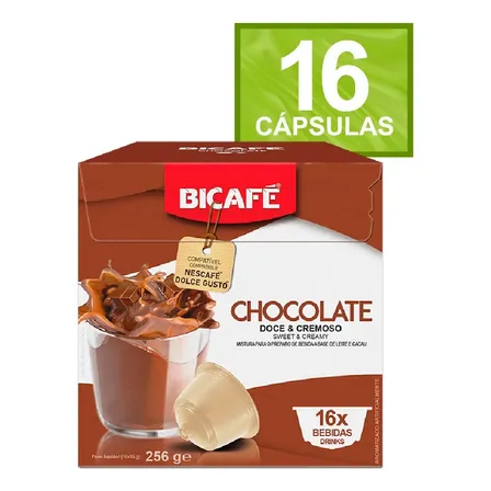 Cápsula De Chocolate Bicafé P/ Máquinas Dolce Gusto*