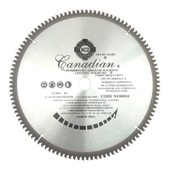 Sierra Circular Melamina Y Aluminio Ø 250mm X 80d Canadian