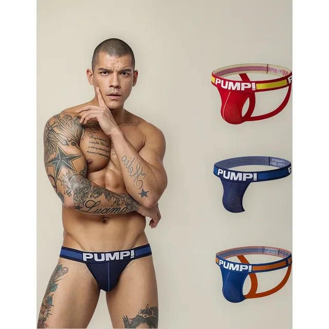 Pump Suspensorios Hombre Gym Jockstrap Braguitas Sexy 3pcs