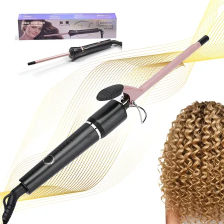 Modelador Cachos 9mm Profissional Cerâmica Bivolt Preto-rose