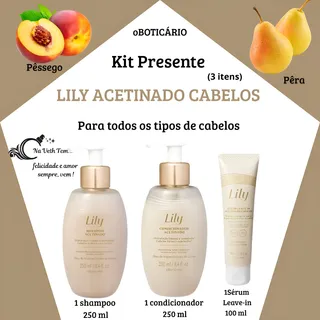 O Boticário Boticário - Kit Presente Lily Acetinado Cabelos (3 Itens)