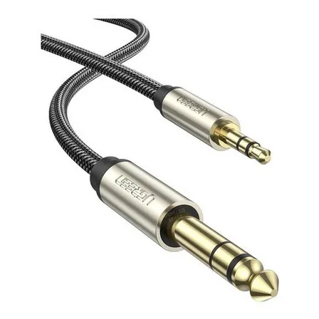 Cable adaptador auxiliar Ugreen P10 de 6,35 mm y P2 estéreo de 3,5 mm, 2 m