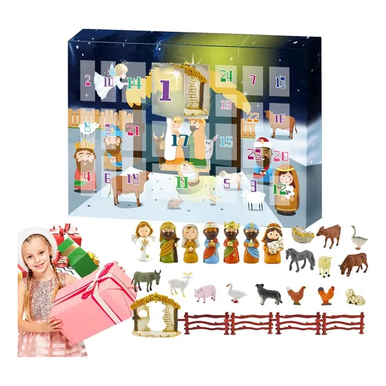 Calendário Do Advento Da Natividade Para Brinquedos Infantis