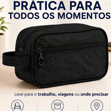 Necessaire Impermeável Unissex Organizador de Viagem Grande Para Higiene Pessoal