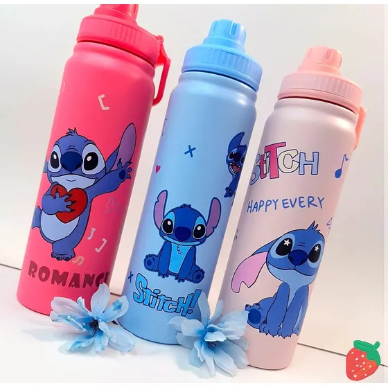 Termo Térmico Sport Sanrio, Sticth, Kuromi Acero Inoxidable