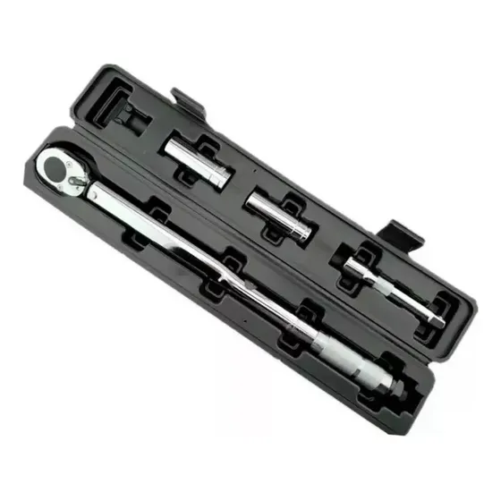 Llave Torque Torquimetro 1/2 - 28-210nm + Dados + Extension
