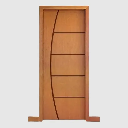Porta Frisada De Madeira Com Batente  Montada Completa Cx 14
