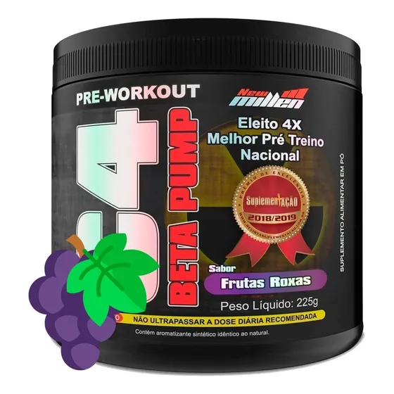 Suplemento Pré Treino C4 New 225g Para Crescer Mais Rápido Sabor Frutas Roxas