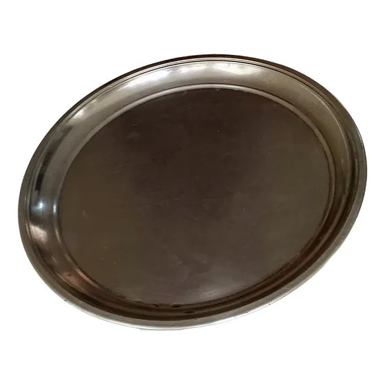 Bandeja Redonda 40 Cm Diámetro Acero Inoxidable