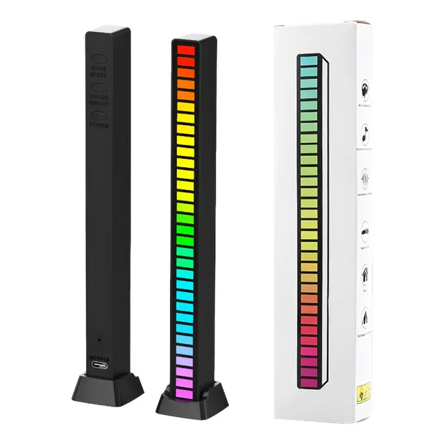 Barra De Luz Led Rítmica Rgb Recargable Para Gamer, Pc