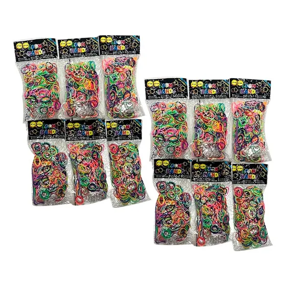 Paquete 7200 Gomitas Para Armar Pulseras Loom Bands